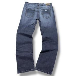 Armani Jeans Indigo 001 Simin T S.P.A 34x34 Made In Italy Bootcut Straight Grey